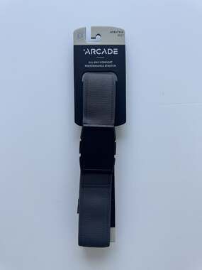 Arcade Performance Stretch Slim Belt Experience Blank Custom Charcoal